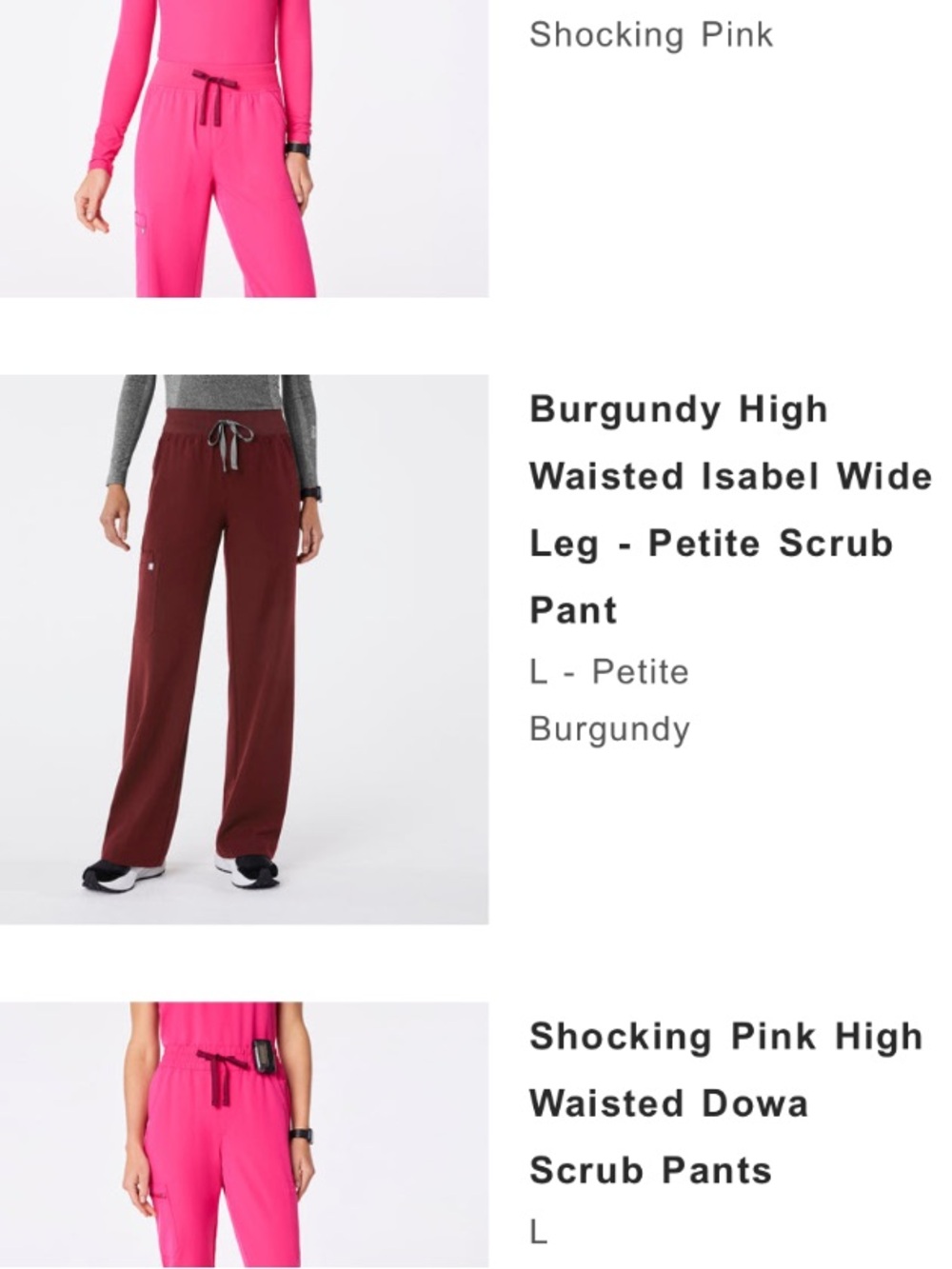 FIGS Isabel Wide Leg Scrub Pant